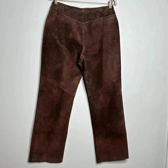 Margaret Godfrey Brown Genuine Leather Pants - Picture 11 of 14